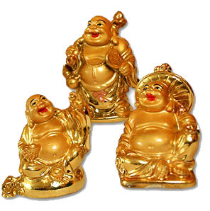 Boeddha beeldje klein - goud luxe (5cm)