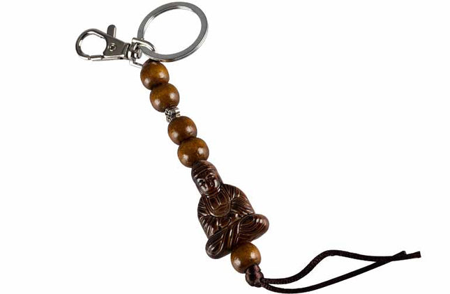 Boeddha sleutelhanger bruin