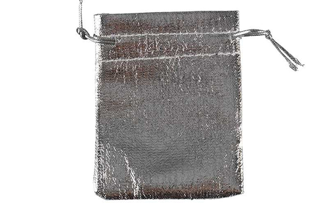 Cadeauzakje zilver 7x9 cm - Lucky Touch - Bedankjes & Cadeautjes