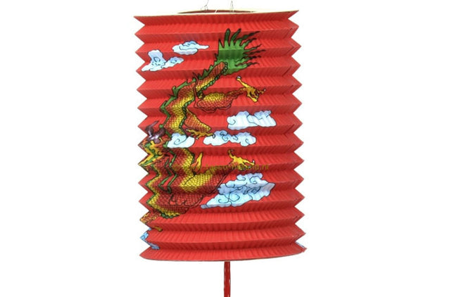 Chinese Lampion lang Draak papier rood