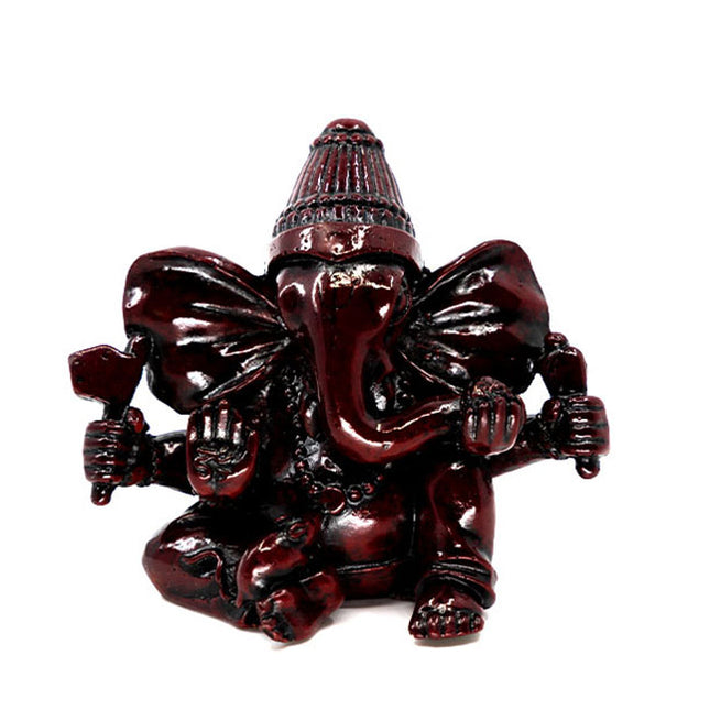 Ganesha beeld roodbruin v2 (9cm)