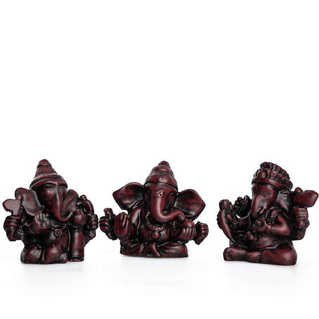 Ganesha beeldje roodbruin (5cm)