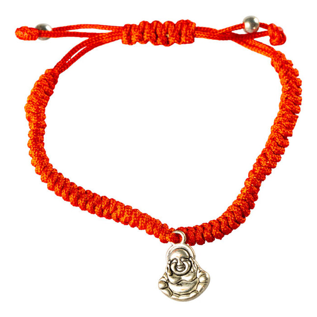 Geluksarmbandje Happy Boeddha rood