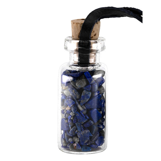 Geluksflesje Lapis Lazuli aan koord