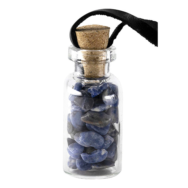 Geluksflesje Sodaliet aan koord