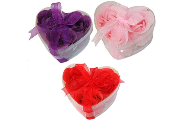 Hart met Zeep Roosjes - Lucky Touch - Bedankjes & Cadeautjes