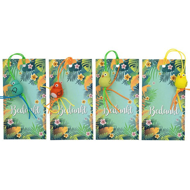 Kaartje Bedankt geluksvogeltje - Lucky Touch - Bedankjes & Cadeautjes