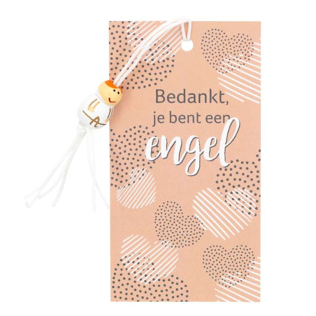 Kaartje Bedankt Je bent een Engel - Lucky Touch - Bedankjes & Cadeautjes