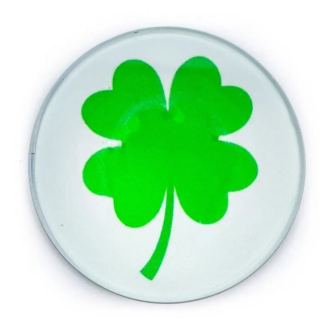 Koelkastmagneet klavertje vier (4cm) - Lucky Touch - Bedankjes & Cadeautjes