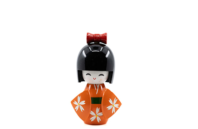 Kokeshi Doll Oranje 8 cm