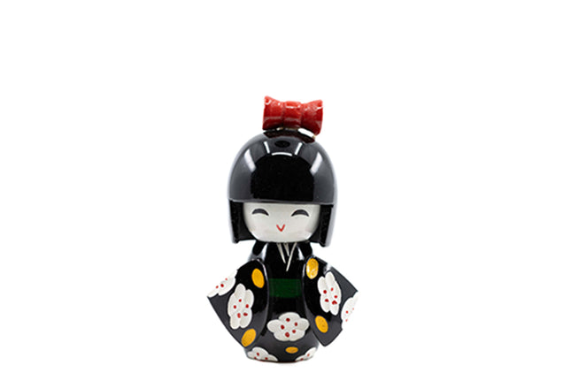Kokeshi Doll Zwart 8 cm
