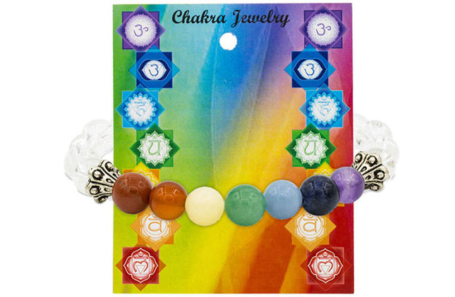 Kralen armband Chakra Bergkristal