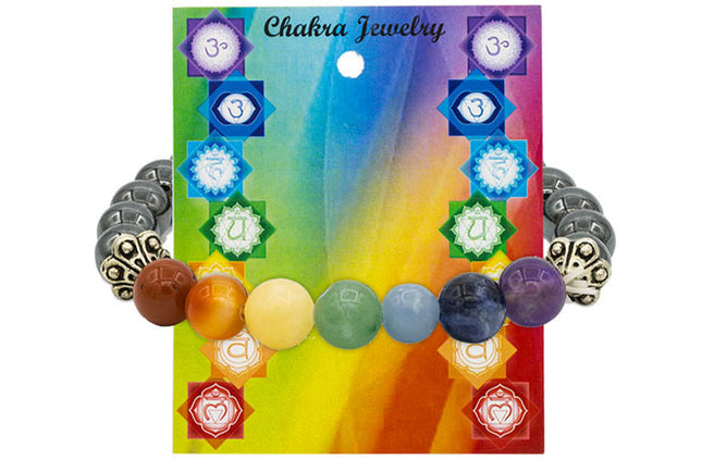 Kralen armband Chakra Hematiet
