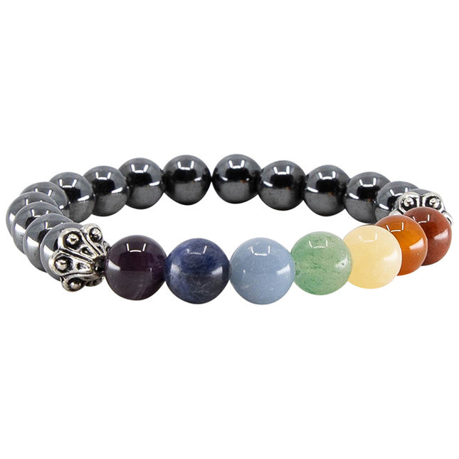 Kralen armband Chakra Hematiet