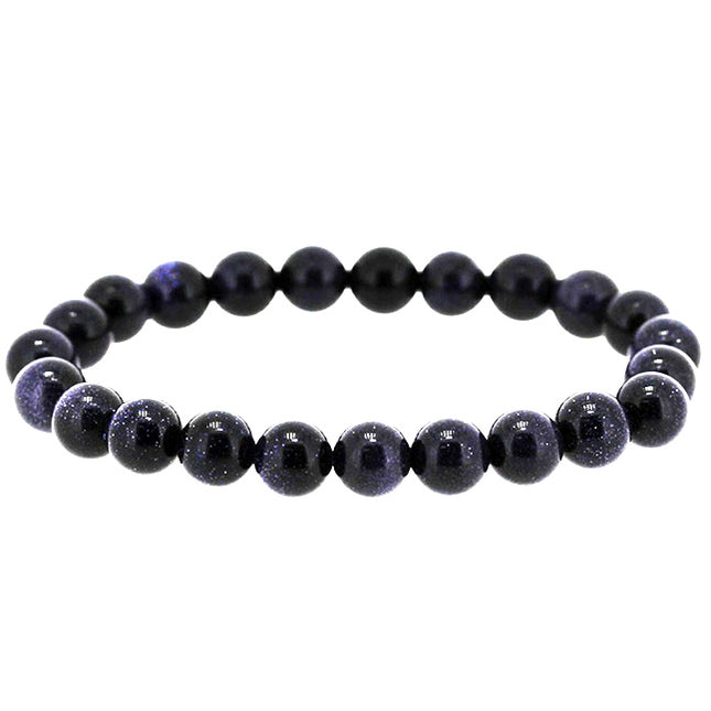 Kralen armband Blauwe Goudsteen