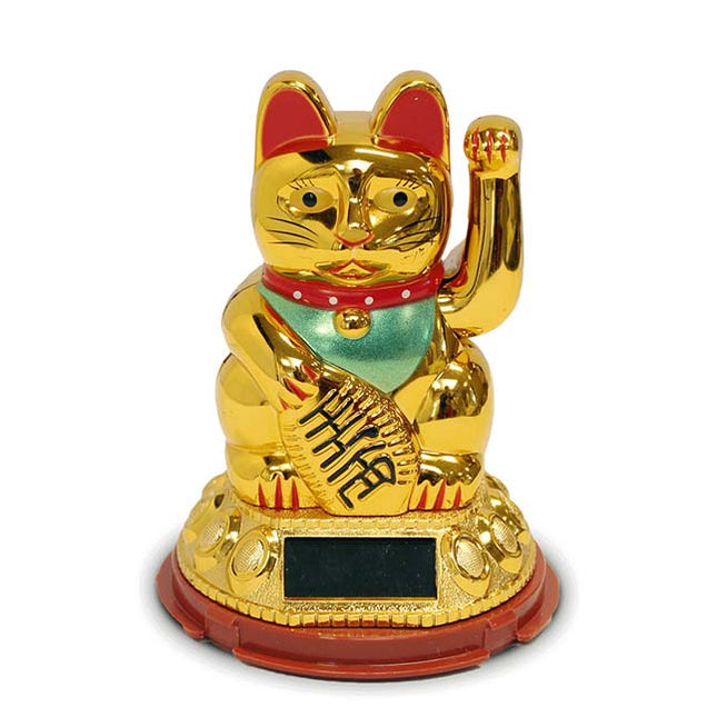 Maneki Neko Solar goud (11cm)