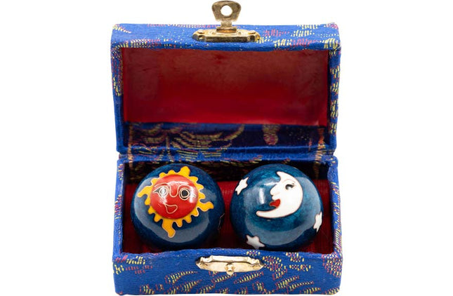 Meridiaankogels Zon & Maan - blauw (4 cm)