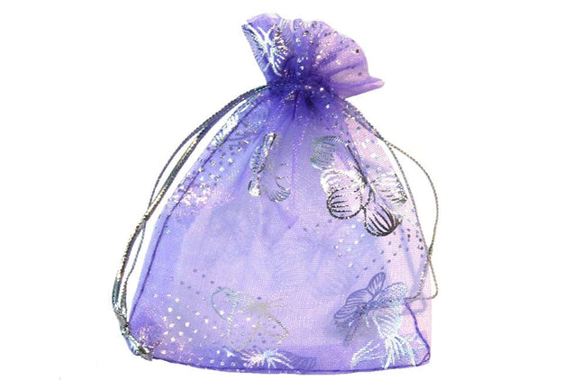 Organza zakjes vlinder 9 x 12 cm - Lucky Touch - Bedankjes & Cadeautjes
