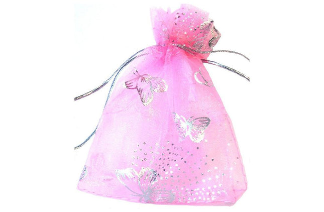 Organza zakjes vlinder 9 x 12 cm - Lucky Touch - Bedankjes & Cadeautjes