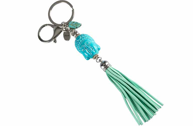 Sleutelhanger Boeddha Wish blauw