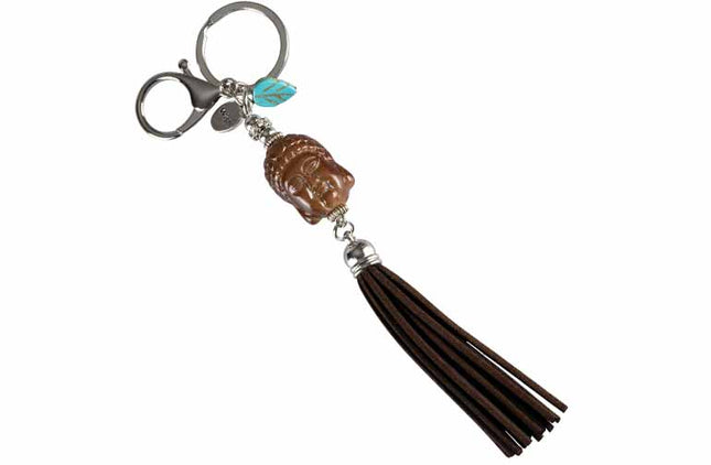 Sleutelhanger Boeddha Wish bruin
