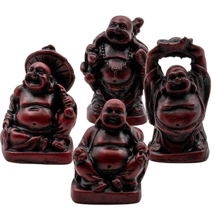 Boeddha beeldje klein - bruin (5cm) - Lucky Touch - Bedankjes & Cadeautjes