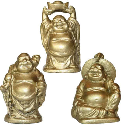 Boeddha beeldje klein - goud (5cm) - Lucky Touch - Bedankjes & Cadeautjes