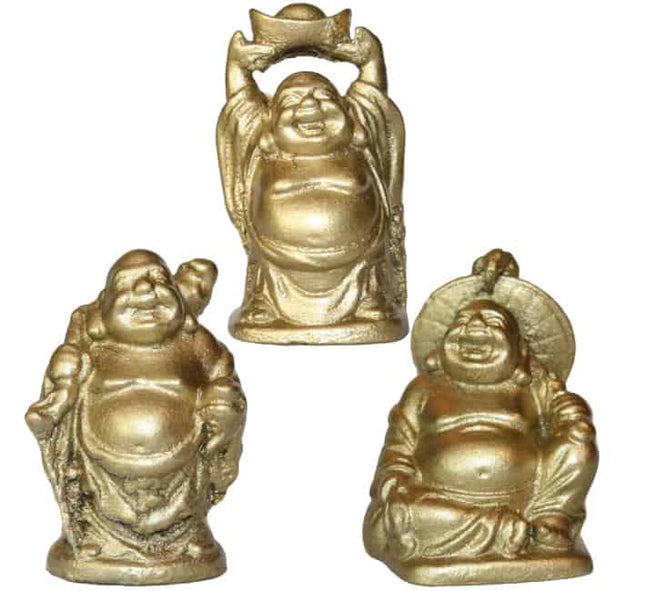 Boeddha beeldje klein - goud (5cm) - Lucky Touch - Bedankjes & Cadeautjes