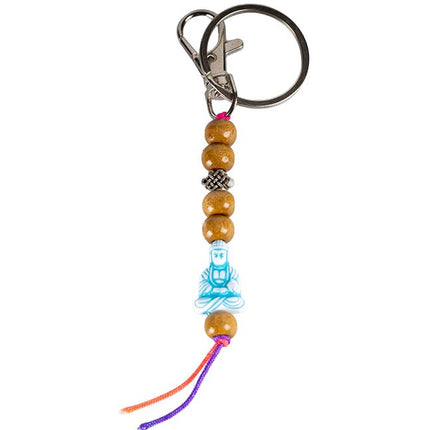 Boeddha sleutelhanger blauw - Luckytouch.nl