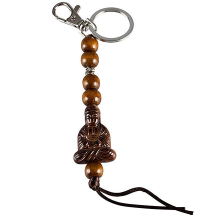Boeddha sleutelhanger bruin - Lucky Touch - Bedankjes & Cadeautjes