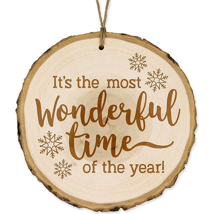 Boomschijf Kerst It's the most Wonderful time - Lucky Touch - Bedankjes & Cadeautjes
