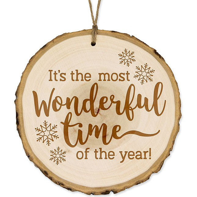 Boomschijf Kerst It's the most Wonderful time - Lucky Touch - Bedankjes & Cadeautjes