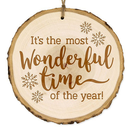 Boomschijf Kerst It's the most Wonderful time - Lucky Touch - Bedankjes & Cadeautjes
