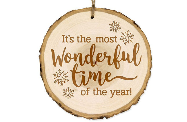 Boomschijf Kerst It's the most Wonderful time - Lucky Touch - Bedankjes & Cadeautjes