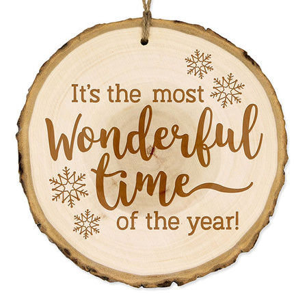 Boomschijf Kerst It's the most Wonderful time