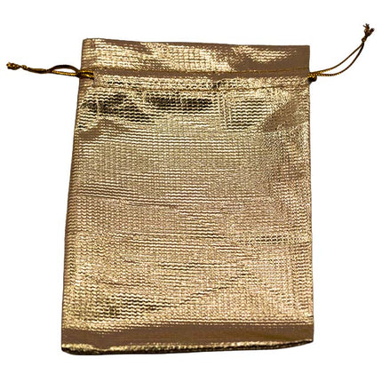 Cadeauzakje goud 10x12 cm - Lucky Touch - Bedankjes & Cadeautjes