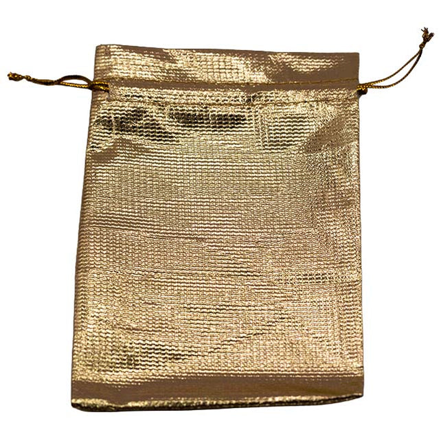 Cadeauzakje goud 10x12 cm - Lucky Touch - Bedankjes & Cadeautjes