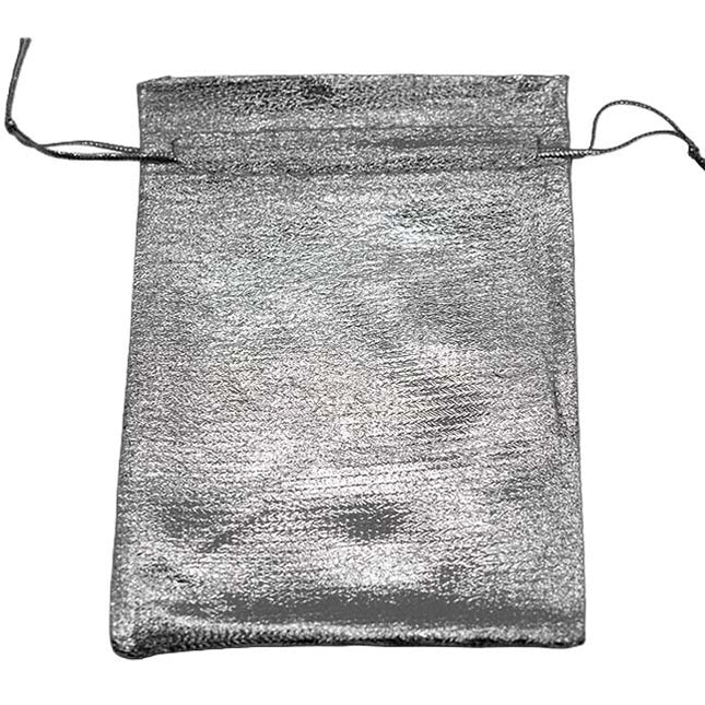 Cadeauzakje zilver 10x12 cm - Lucky Touch - Bedankjes & Cadeautjes