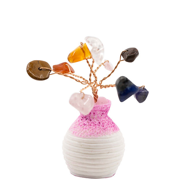 Edelsteen boompje Mix in potje (6cm)