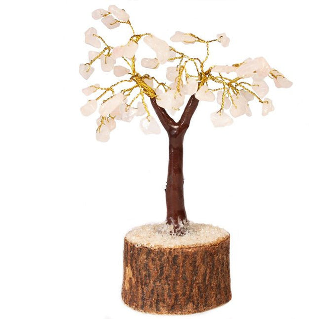 Edelsteen boompje Rozenkwarts (15cm) - Lucky Touch - Bedankjes & Cadeautjes