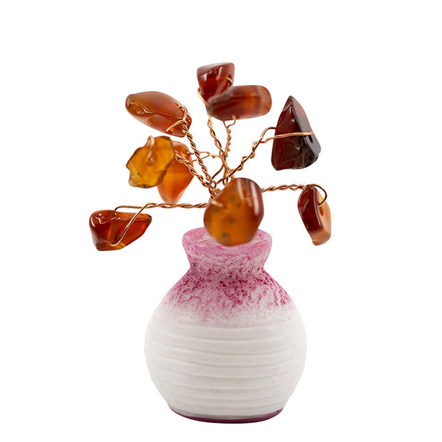 Edelsteen boompje Carneool in potje (6cm)