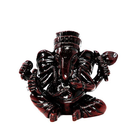 Ganesha beeld roodbruin v1 (9cm) - Lucky Touch - Bedankjes & Cadeautjes