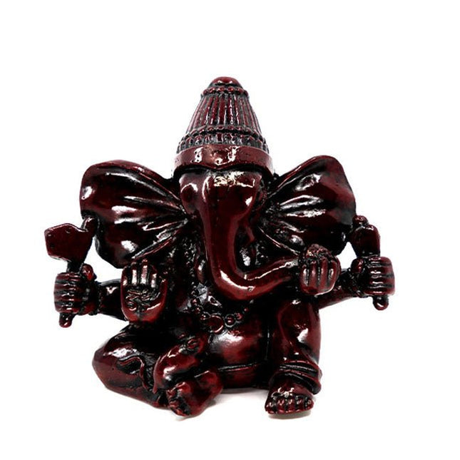 Ganesha beeld roodbruin v2 (9cm) - Lucky Touch - Bedankjes & Cadeautjes