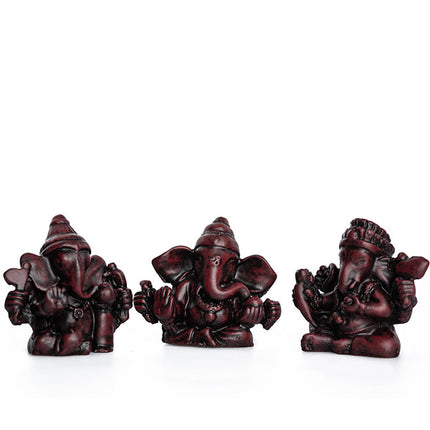 Ganesha beeldje roodbruin (5cm)