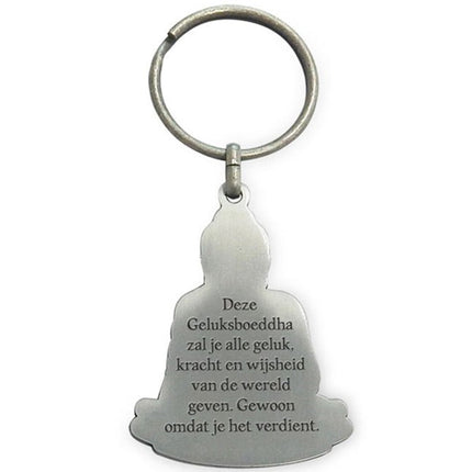 Geluksboeddha luxe sleutelhanger - Lucky Touch - Bedankjes & Cadeautjes