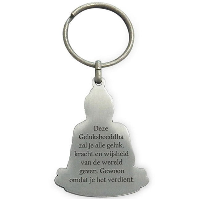 Geluksboeddha luxe sleutelhanger - Lucky Touch - Bedankjes & Cadeautjes