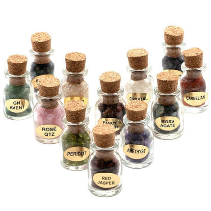 Geluksflesje edelsteentjes - Lucky Touch - Bedankjes & Cadeautjes