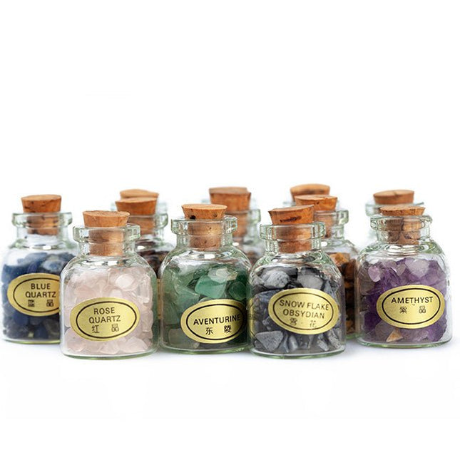 Geluksflesje edelsteentjes - Lucky Touch - Bedankjes & Cadeautjes