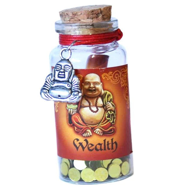 Geluksflesje Happy Boeddha - Lucky Touch - Bedankjes & Cadeautjes