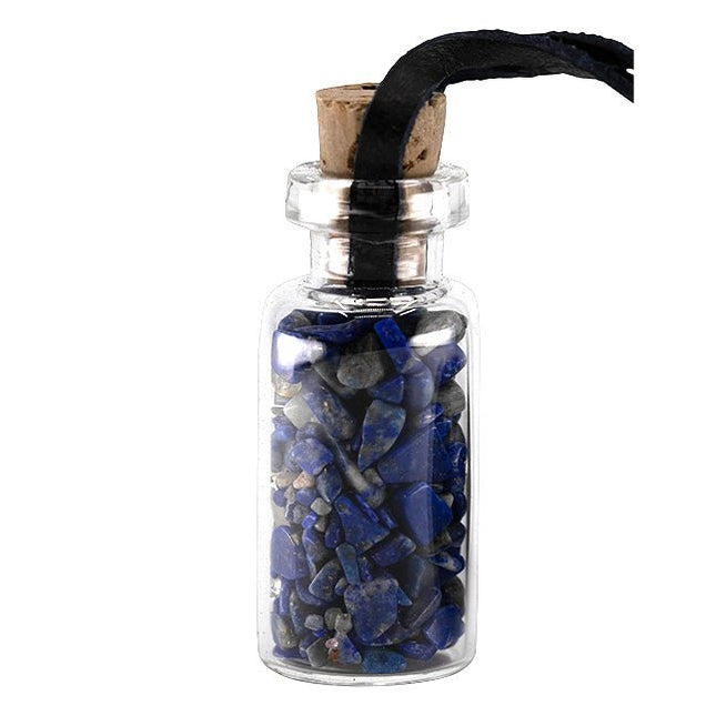 Geluksflesje Lapis Lazuli aan koord - Lucky Touch - Bedankjes & Cadeautjes